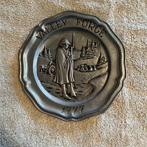 Set of 2 Sexton Vintage Pewter Wall Plates